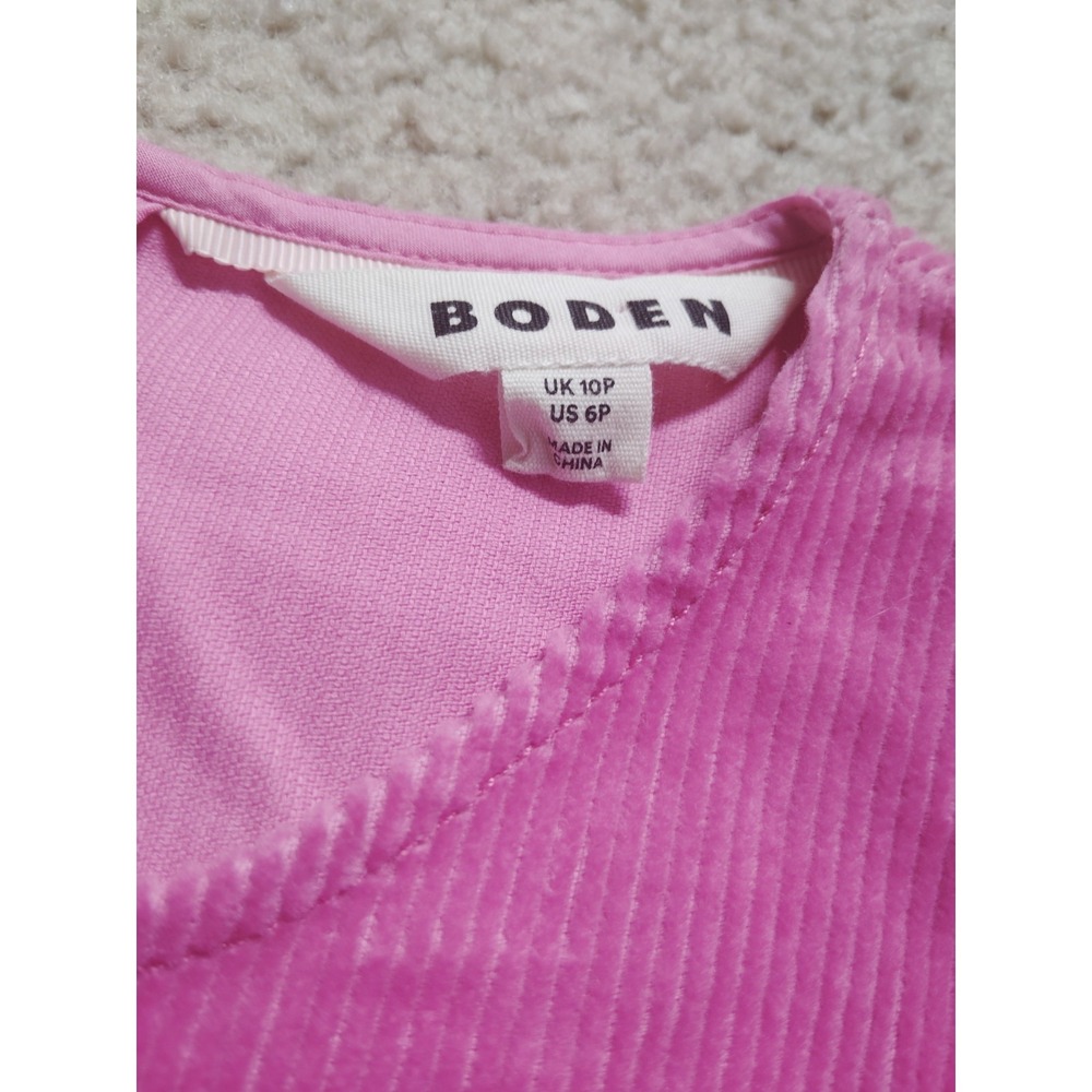 Boden Pia Cord Shift Dress Womens 10P Pink Sleeveless Jumper Pinafore Preppy - Picture 3 of 6